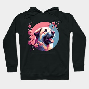 Kuvasz Enjoys Spring's Cherry Blossoms Elegance Hoodie